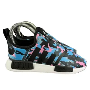 Adidas NMD 360 C Black Blue Pink Camo Slip-On Shoes HP9663 Youth Sizes 12 - 3