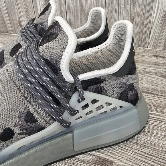 Adidas NMD Hu Pharrell Animal Print - Grey - Men's US Size 8.5 NEW