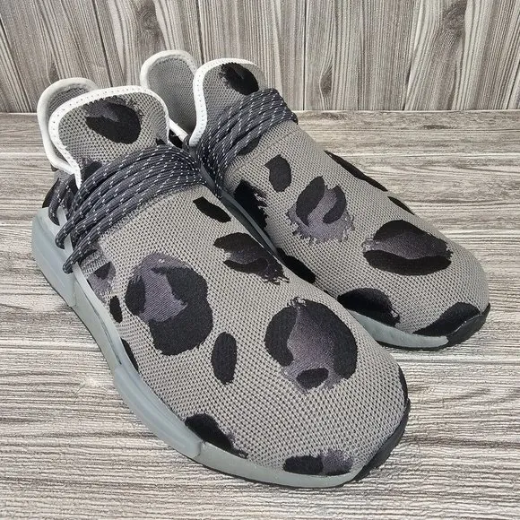 Adidas NMD Hu Pharrell Animal Print - Grey - Men's US Size 8.5 NEW