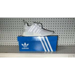 Adidas NMD R1 J Primeblue Boys Youth Athletic Shoes Size 4.5 Triple White H02334