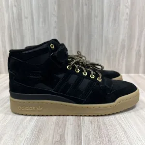 Adidas Originals Forum Mid Athletic Black Gum Suede Shoes GZ4620 Men's Size 10.5