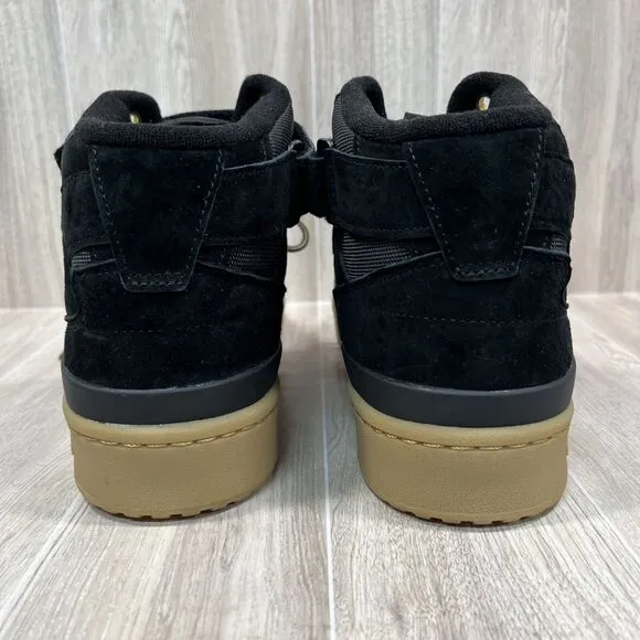 Adidas Originals Forum Mid Athletic Black Gum Suede Shoes GZ4620 Men's Size 10.5