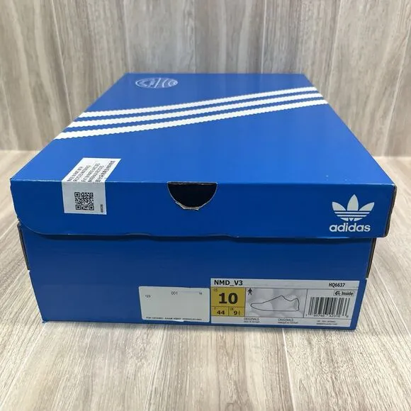 Adidas Originals NMD R1 V3 Athletic Boost Shoes Black Blue HQ6637 Men's Sz 10