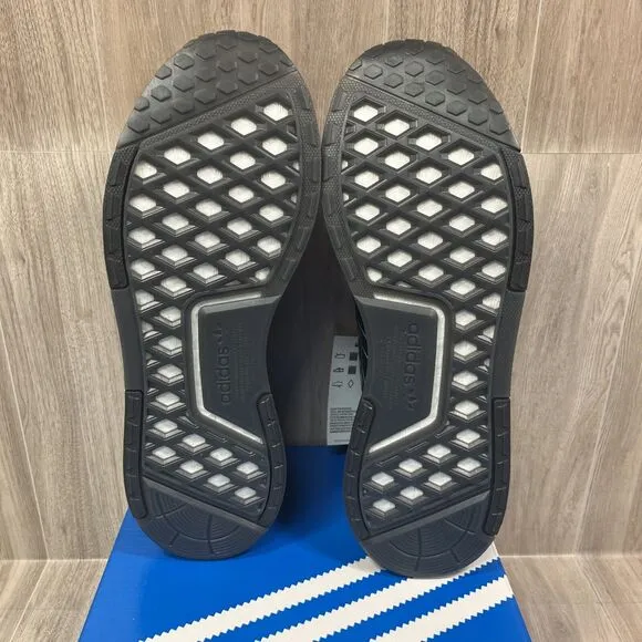 Adidas Originals NMD R1 V3 Athletic Boost Shoes Black Blue HQ6637 Men's Sz 10
