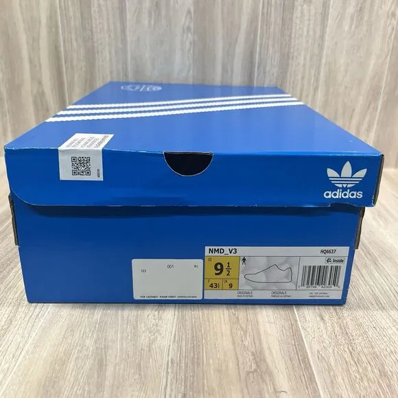 Adidas Originals NMD R1 V3 Athletic Boost Shoes Black Blue HQ6637 Men's Sz 9.5
