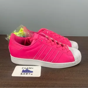 Adidas Originals Superstar Pink Athletic Shoes Sneakers FY2745 Kids Sz 6.5
