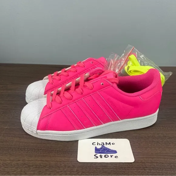 Adidas Originals Superstar Pink Athletic Shoes Sneakers FY2745 Kids Sz 6.5