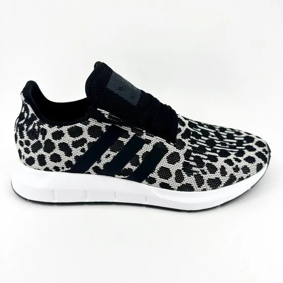 Adidas Originals Swift Run Leopard Black White Womens Running Shoes BD7962