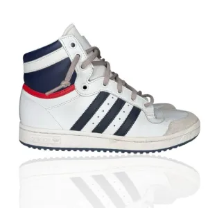 Adidas Originals Top Ten Hi Trainers White Blue Red D74481 Men's Size 6