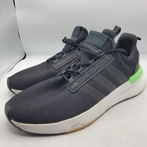 Adidas Racer TR21 Mens Size 10.5 Black Green White Shoes Athletic Sneaker GX4233