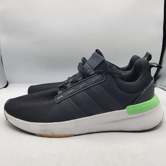 Adidas Racer TR21 Mens Size 10.5 Black Green White Shoes Athletic Sneaker GX4233
