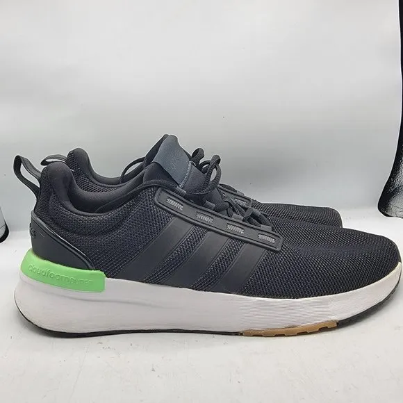 Adidas Racer TR21 Mens Size 10.5 Black Green White Shoes Athletic Sneaker GX4233