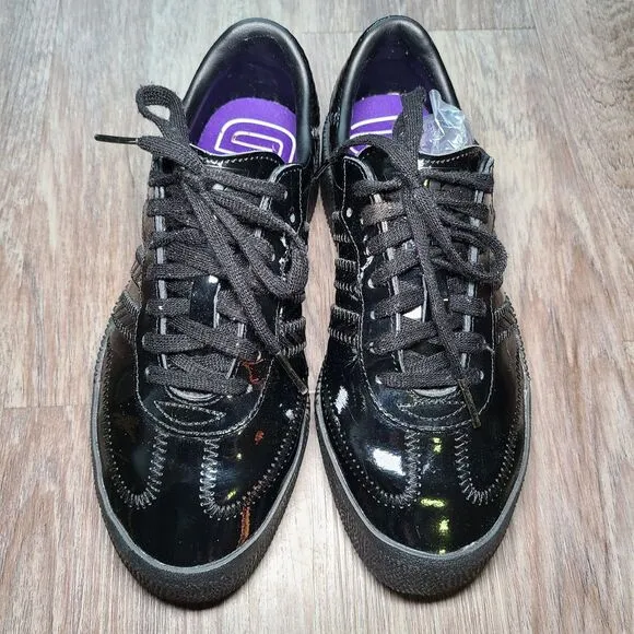 adidas Sambarose Patent Black Sneakers Shoes Women's Size 6 Platform