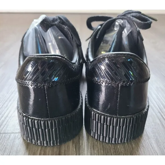 adidas Sambarose Patent Black Sneakers Shoes Women's Size 6 Platform