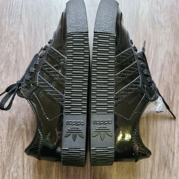 adidas Sambarose Patent Black Sneakers Shoes Women's Size 6 Platform