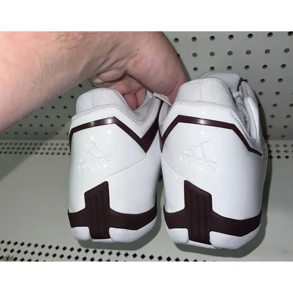 Adidas TMAC 2 Restomod Mens Athletic Basketball Shoes Size 10.5 White Maroon