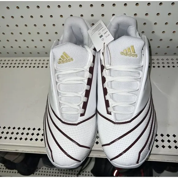 Adidas TMAC 2 Restomod Mens Athletic Basketball Shoes Size 10.5 White Maroon