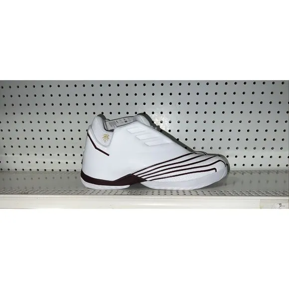 Adidas TMAC 2 Restomod Mens Athletic Basketball Shoes Size 10.5 White Maroon