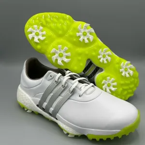 Adidas Tour360 22 GX4128 Mens White Leather Lace Up Athletic Golf Shoes Size 10
