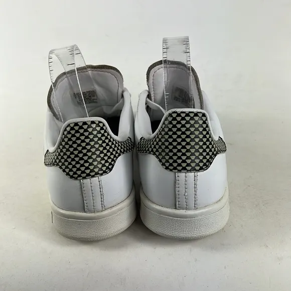 Adidas white black Stan smith reptile scales print athletic sneakers mens size 6
