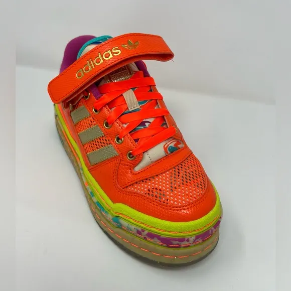 ADIDAS Womens Forum Low Triple Platform 'Carnival' Shoes id8642 orange