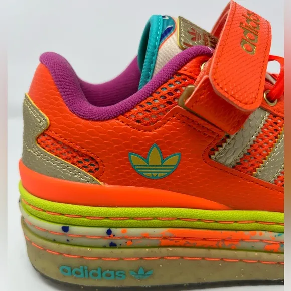 ADIDAS Womens Forum Low Triple Platform 'Carnival' Shoes id8642 orange