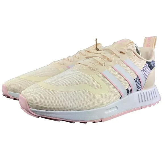 Adidas Women's Multix Snakeskin Ecru Tint Pink White Shoes HR1216 Sizes 7 - 10.5