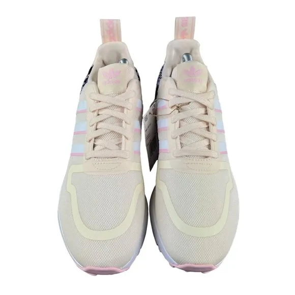 Adidas Women's Multix Snakeskin Ecru Tint Pink White Shoes HR1216 Sizes 7 - 10.5