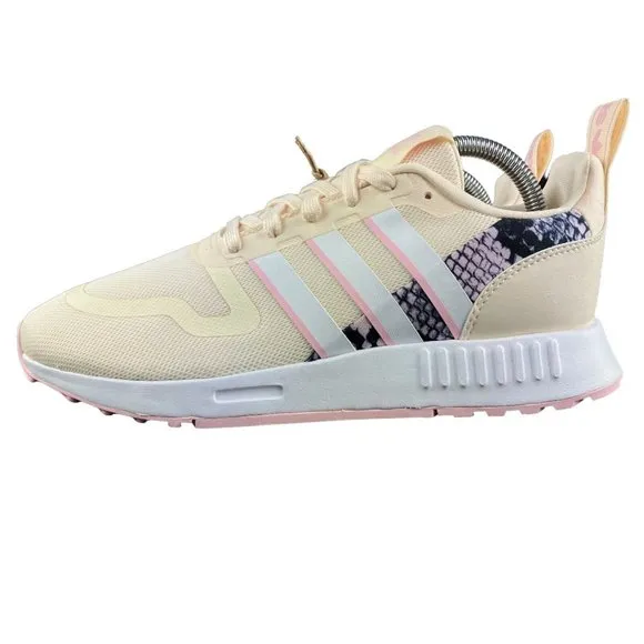 Adidas Women's Multix Snakeskin Ecru Tint Pink White Shoes HR1216 Sizes 7 - 10.5