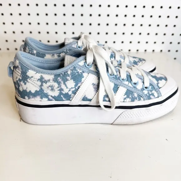 Adidas | Women's Originals Nizza Platform Shoes Sneakers w/ Cloud Sky Graphics