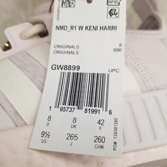 ADIDAS x Keni Harrison NMD R1 Women's Athletic Shoes Cream White Size 9.5