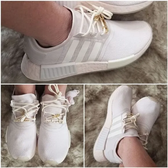 ADIDAS x Keni Harrison NMD R1 Women's Athletic Shoes Cream White Size 9.5