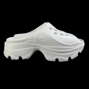 Adidas x Stella McCartney Triple White Platform Clogs Women's Size 9