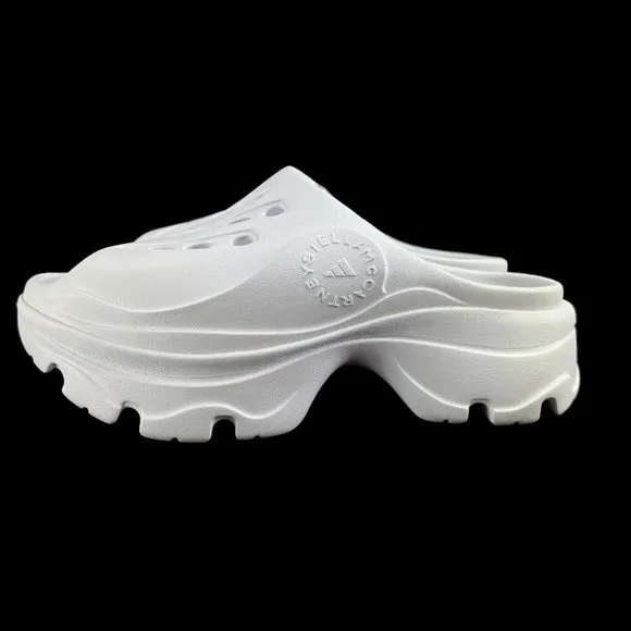 Adidas x Stella McCartney Triple White Platform Clogs Women's Size 9