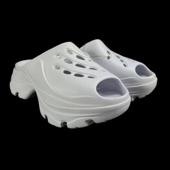 Adidas x Stella McCartney Triple White Platform Clogs Women's Size 9