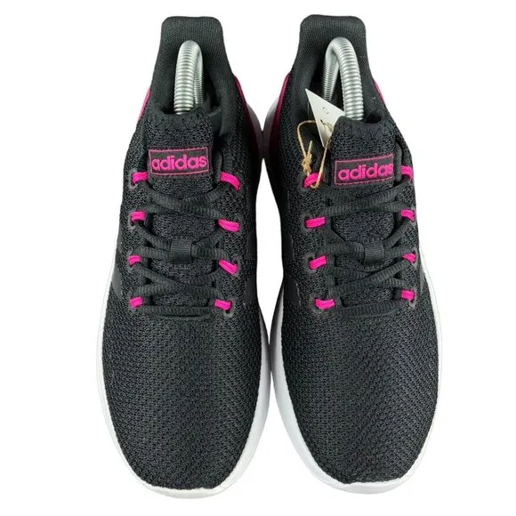 Adidas Youth Girl's Questar Flow NXT Black White Pink Shoes H04205 Sizes 11K-6.5