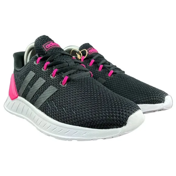 Adidas Youth Girl's Questar Flow NXT Black White Pink Shoes H04205 Sizes 11K-6.5