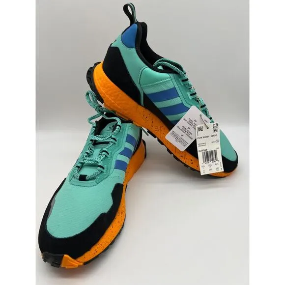 Adidas ZX 1K Boost Athletic Shoes Acid Mint Orange GX6568 Men's Size 11 NWT🛒