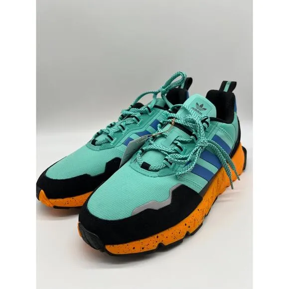 Adidas ZX 1K Boost Athletic Shoes Acid Mint Orange GX6568 Men's Size 11 NWT🛒