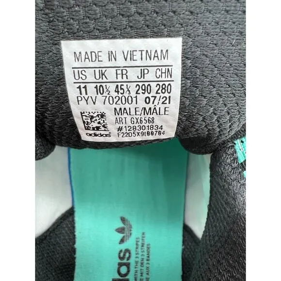 Adidas ZX 1K Boost Athletic Shoes Acid Mint Orange GX6568 Men's Size 11 NWT🛒