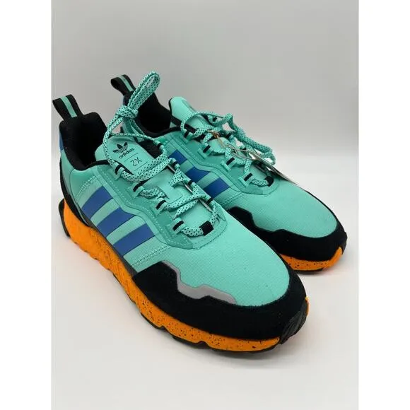 Adidas ZX 1K Boost Athletic Shoes Acid Mint Orange GX6568 Men's Size 11 NWT🛒