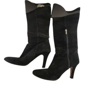 Adrienne Vittadini Tall Black Suede Boots 7.5M
