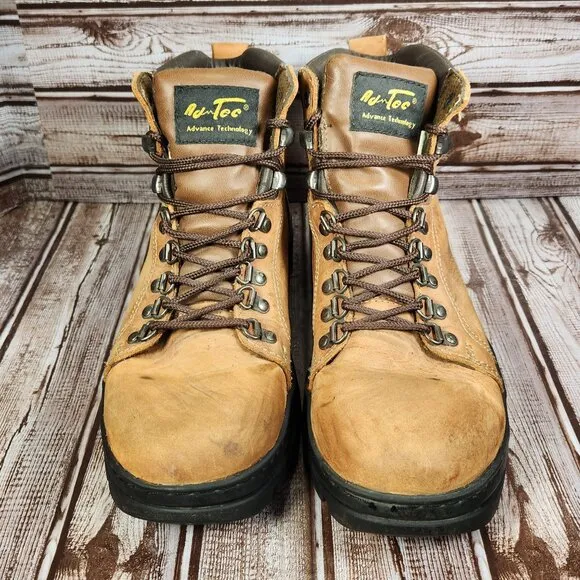 ADTEC 1987 Men's 9.5 Crazy Horse Soft Toe 6&quot; Lace Up Work Leather Hiker Boots