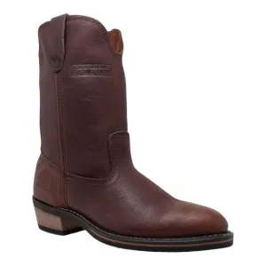 AdTec Men's 11” Ranch Wellington Reddish Brown Leather Western Work Boot Sz 10.5