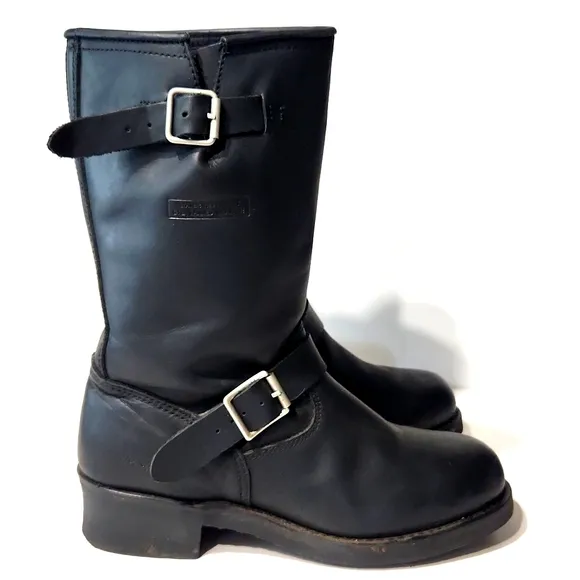 AdTec Men's 11&quot; Ride Tecs Engineer Moto Riding Boots Black Size 10.5 W