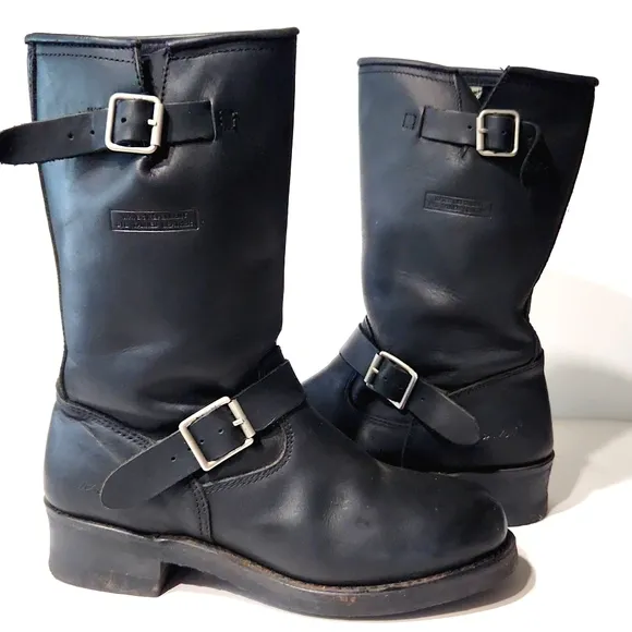 AdTec Men's 11&quot; Ride Tecs Engineer Moto Riding Boots Black Size 10.5 W