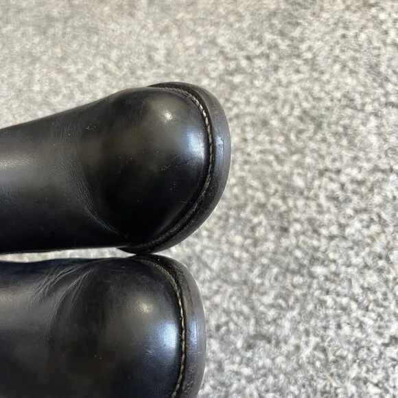 AGL Attilio Giusti Leombruni Sz 39 US 9 Black Leather Ankle Boots Double Zip