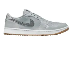 Air Jordan Men's 1 Low G Golf Shoes - Color: Wolf Grey/White