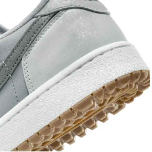 Air Jordan Men's 1 Low G Golf Shoes - Color: Wolf Grey/White