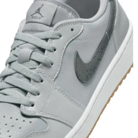 Air Jordan Men's 1 Low G Golf Shoes - Color: Wolf Grey/White